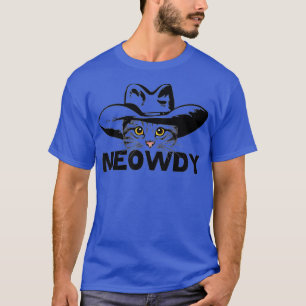 Meowdy Cat Funny Mashup between Meow and Howdy (2) T-shirt