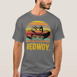 Meowdy Cat Funny Mashup between Meow and Howdy (3) T-shirt