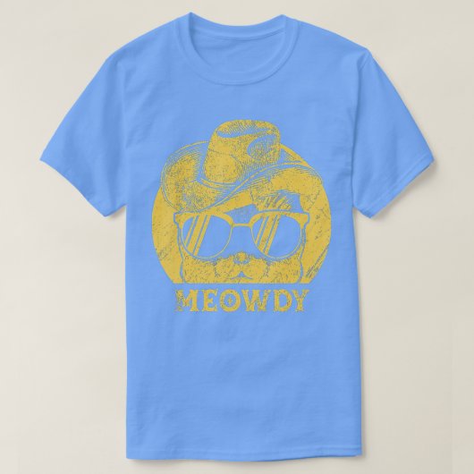 Meowdy Cat Funny Mashup between Meow and Howdy (4) T-shirt (Design voorkant)