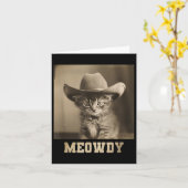 Meowdy Cat Kaart (Gele Bloem)