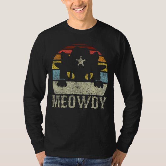 Meowdy Cat Meme T-shirt (Voorkant)