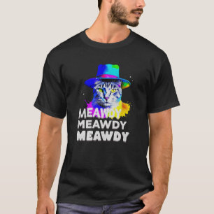 Meowdy Cat Meme Texas Grappige Cat Cowboy Premium T-shirt