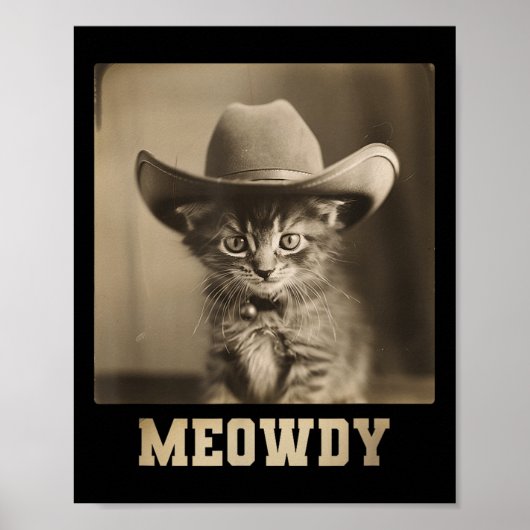 Meowdy Cat Poster (Voorkant)