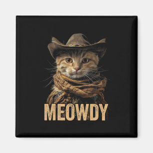 Meowdy Cat Shirt Meowdy Cowboy Cat Country Western Magneet