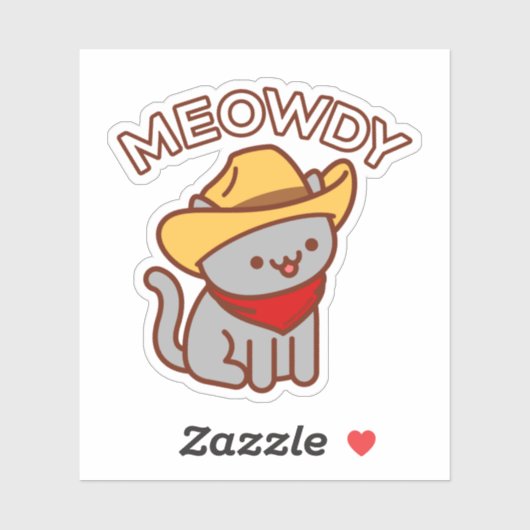 MEOWDY Cat Sticker (Vel)