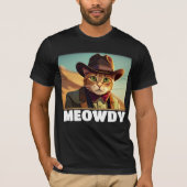 MEOWDY COWBOY CAT GRAPPIGE T-SHIRTS (Voorkant)