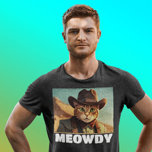 MEOWDY COWBOY CAT GRAPPIGE T-SHIRTS