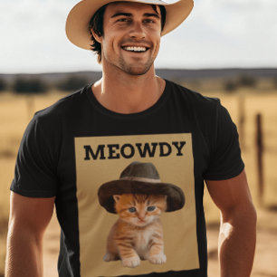 MEOWDY COWBOY CAT KITTEN T-SHIRT