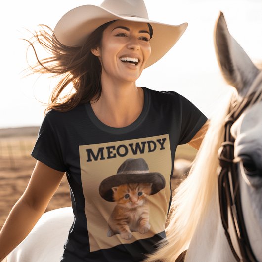 MEOWDY COWBOY CAT KITTEN T-SHIRT