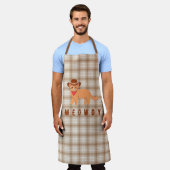 Meowdy Cowboy Kat Vader Vaderdag Grill Schort (Gedragen)