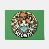 Meowdy Cowboy Kitty Cat Deurmat (Voorkant)