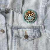 Meowdy Cowboy Kitty Cat Ronde Button 5,7 Cm (In situ)