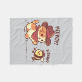 Meowdy en Beehaw Fleece Deken (Voorkant (Horizontaal))