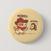 Meowdy en Beehaw Ronde Button 5,7 Cm (Voorkant)