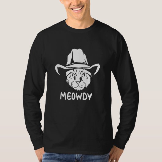 Meowdy Exas Cat Meme T-shirt (Voorkant)