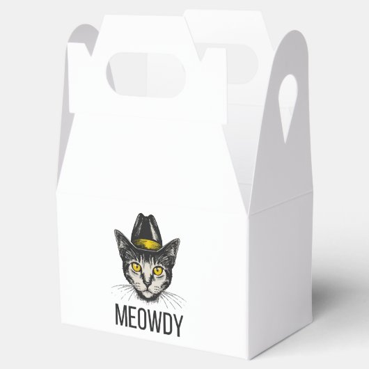 Meowdy Funny Cat Bedankdoosjes (Geopend)
