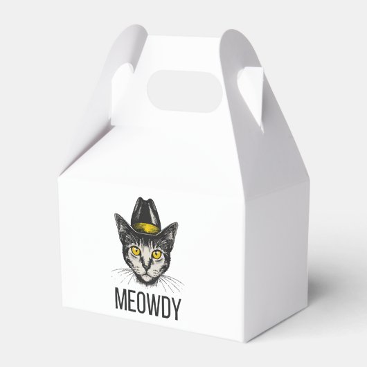 Meowdy Funny Cat Bedankdoosjes (Voorkant Zijde)
