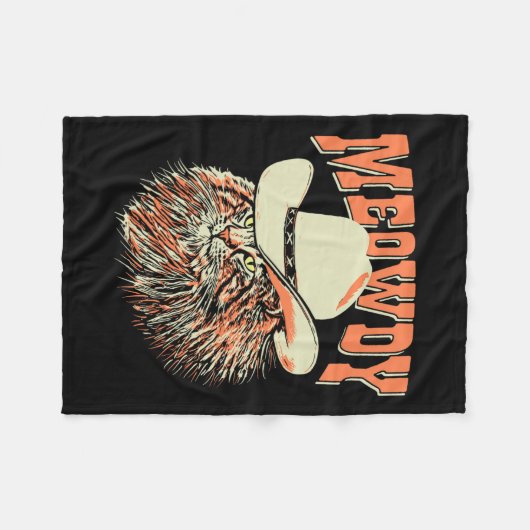 Meowdy! Funny Country Music Cat Cowboy Pet  Fleece Deken (Voorkant (Horizontaal))