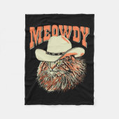Meowdy! Funny Country Music Cat Cowboy Pet  Fleece Deken (Voorkant)