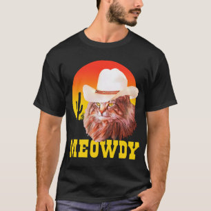 Meowdy! Funny Country Music Cat Cowboy Pet  T-shirt