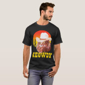 Meowdy! Funny Country Music Cat Cowboy Pet  T-shirt (Voorkant volledig)