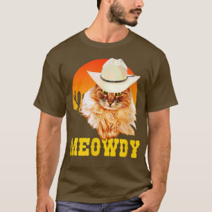 Meowdy! Funny Country Music Cat Cowboy Pet  T-shirt