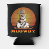 Meowdy Funny Cowboy Cat Blikjeskoeler (Voorkant)