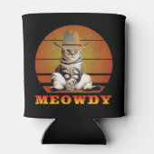 Meowdy Funny Cowboy Cat Blikjeskoeler (Achterkant)