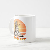 Meowdy Funny Cowboy Cat Koffiemok (Voorkant links)