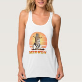 Meowdy Funny Cowboy Cat Tanktop (Voorkant)