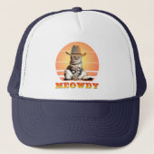 Meowdy Funny Cowboy Cat Trucker Pet (Voorkant)