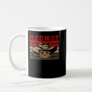 Meowdy - Funny Mashup between Meow and Howdy Vinta Koffiemok