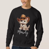 Meowdy Funny Western Cowboy Cat Sweatshirt (Voorkant)