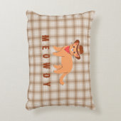 Meowdy Geruite Cowboy Kat Jongens Nursery Kussen (Voorkant(Verticaal))