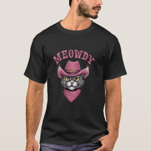 Meowdy Grappige Kat Cowboy Western Howdy Katten Me T-shirt