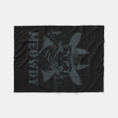 Meowdy - Mashup Between Meow And Howdy - Funny Cat Fleece Deken (Voorkant (Horizontaal))