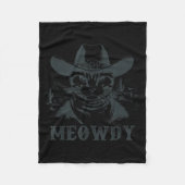 Meowdy - Mashup Between Meow And Howdy - Funny Cat Fleece Deken (Voorkant)