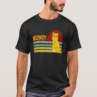Meowdy Mashup tussen Meow en Howdy Cat T-shirt