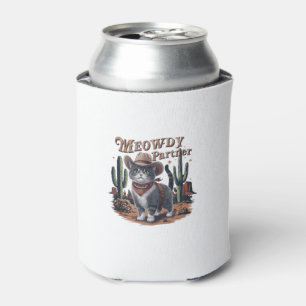 Meowdy Partner Cowboy Cat  Blikjeskoeler