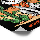 Meowdy Partner Cowboy Cat  Cartoon Funny Poster (Hoek)