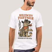 Meowdy Partner – Grappig Cowboy Cat Western Ontwer