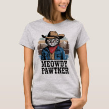 Meowdy Pawtner Funny Country Western Cat