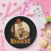Meowdy Texan Cat Cowboy Sheriff Personalized Papieren Bordje (Feest)