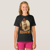 Meowdy Texan Cat Cowboy Sheriff Personalized T-shirt (Voorkant volledig)