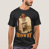 Meowdy Texan Cat Cowboy Sheriff Personalized T-shirt (Voorkant)