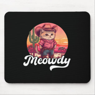 Meowdy Texas Cat Meme Country Music Cowgirl Cute C Muismat