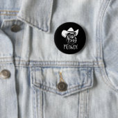 Meowdy Texas Cat Meme Ronde Button 5,7 Cm (In situ)