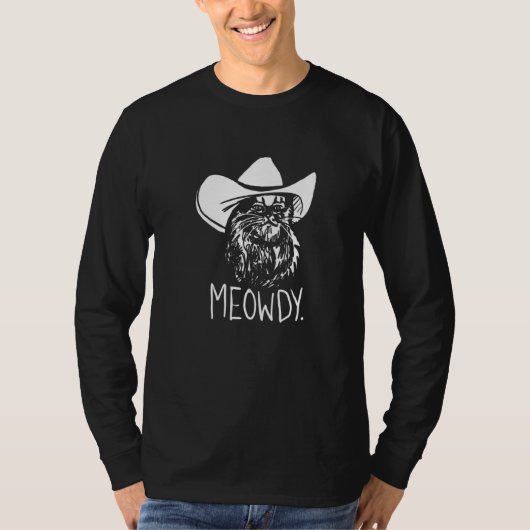 Meowdy Texas Cat Meme T-shirt (Voorkant)