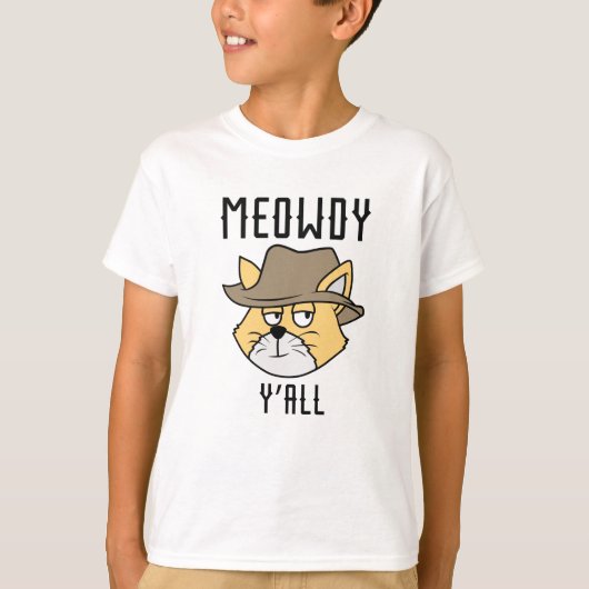 Meowdy Y'all T-shirt (Voorkant)