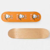 Meoween Ghost Kitten 31 Kat USA Oktober Halloween Persoonlijk Skateboard (Horizontaal)